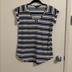 Express striped short-sleeve blouse